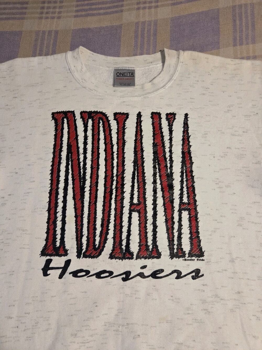 Vintage 90s Indiana University Sweatshirt Hoosiers USA IU College Heavyweight
